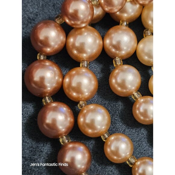 Vintage Multistrand Faux Pearl Necklace With Adjustable Clasp Made In Japan 18"- - Picture 3 of 14